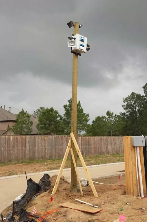 pole mounted camera pole mounted camera